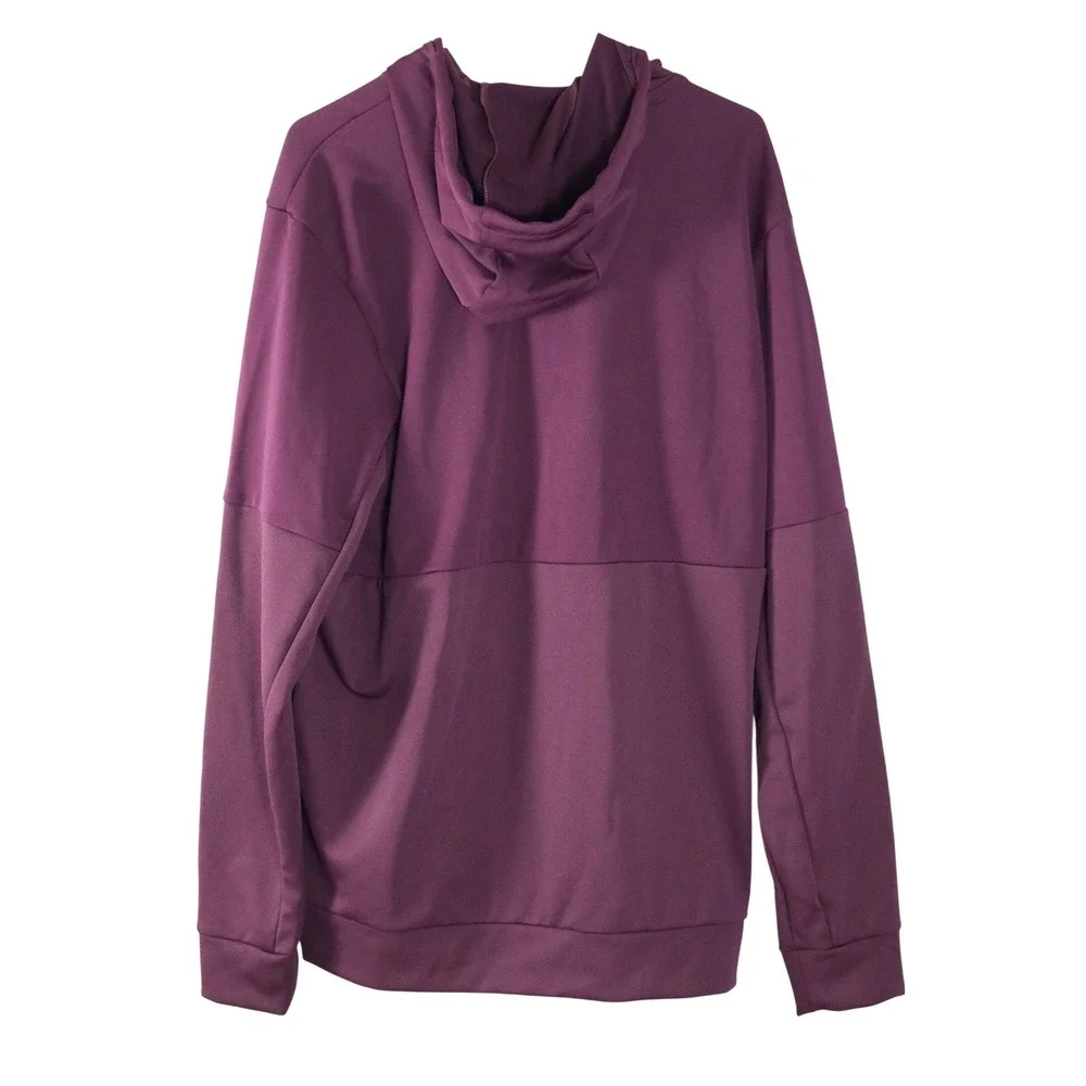 New‎ W/O Tags Adidas Mens XLT Hoodie Dark Red Maroon Burgundy Two Tone Athletic